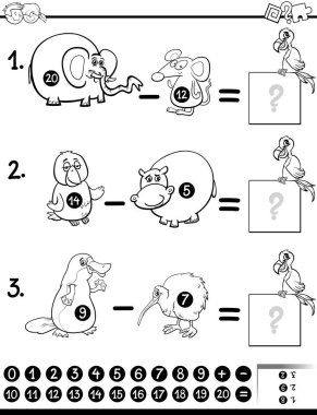 çıkarma için Boyama oyunu