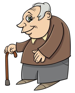 Kıdemli kamışı karikatür ile