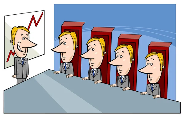 Board of directors cartoon — Stock Vector