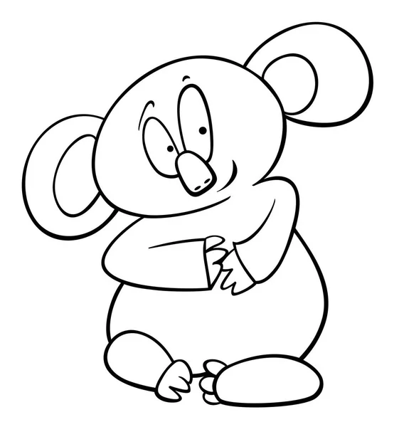 Koala Desenhos animados para colorir página — Vetor de Stock