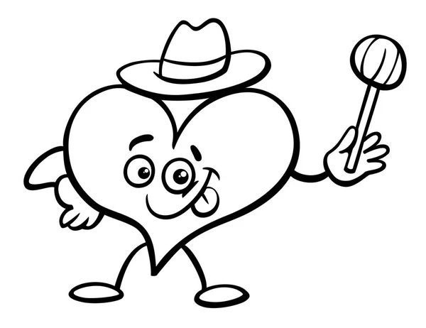 Corazón personaje de dibujos animados — Vector de stock