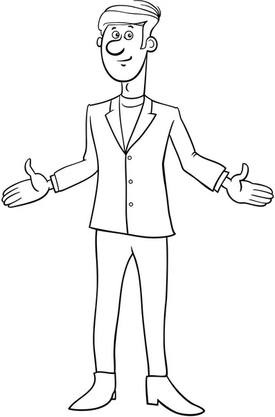 Personaje de dibujos animados hombre de negocios — Archivo Imágenes Vectoriales