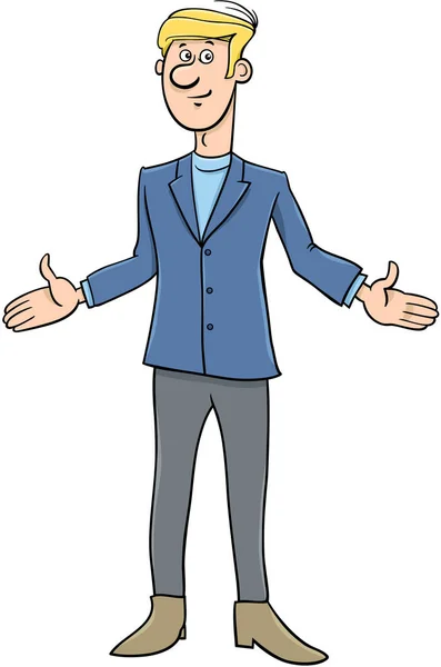 Empresário personagem dos desenhos animados — Vetor de Stock
