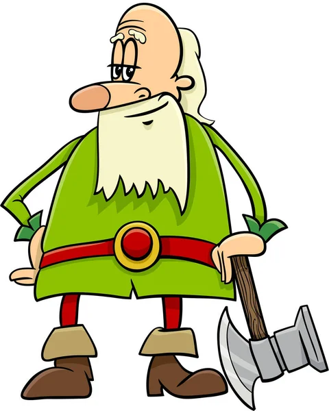 Dwarf cartoon character — Stock Vector