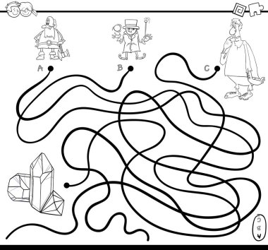 Labirent oyun boyama sayfası