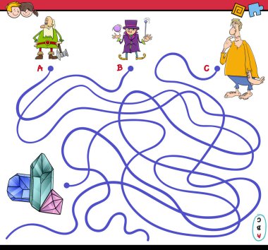 fantastik karakterlerle Maze Oyunu