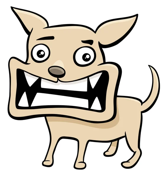 Angry puppy cartoon illustration — Stock Vector