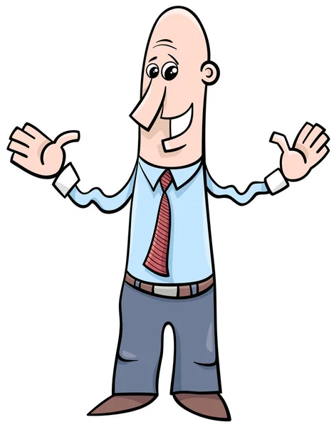 Karikatur eines Mannes oder Geschäftsmannes — Stockvektor