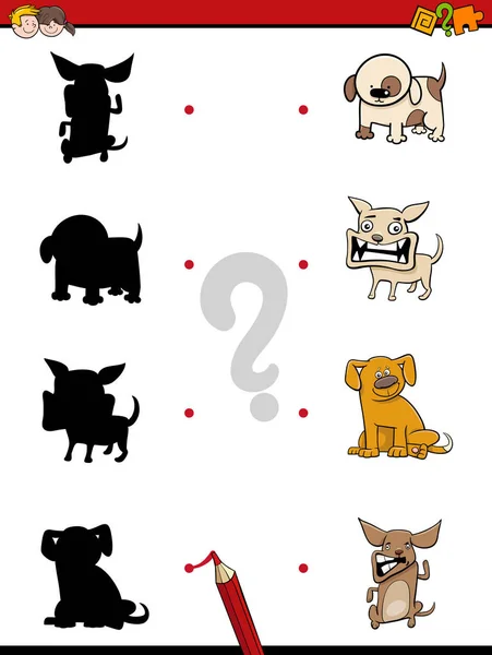 Schaduw spel met honden — Stockvector