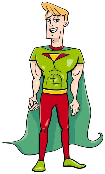 Personaje de dibujos animados de superhéroe — Vector de stock