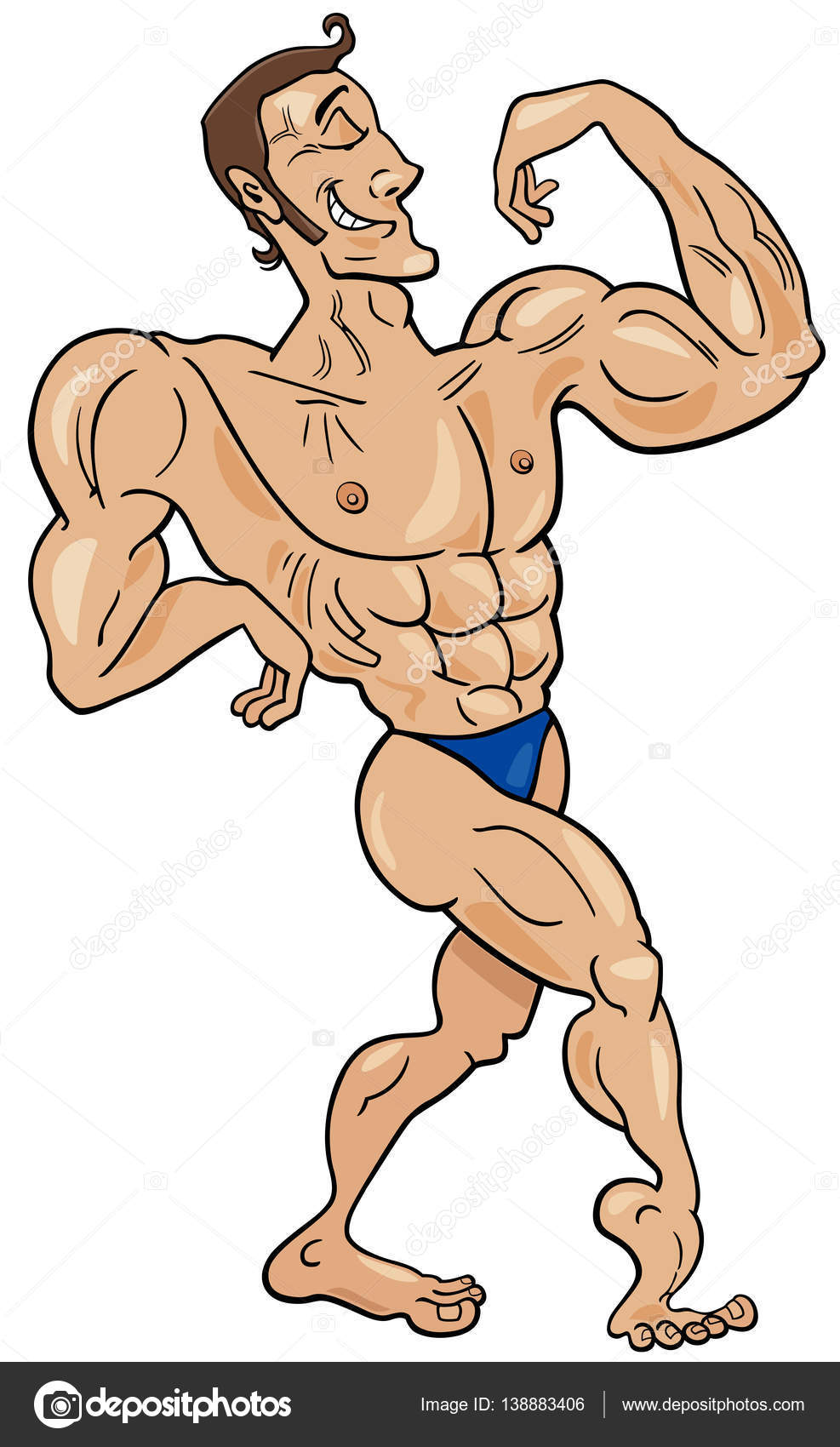 Bodybuilder cartoon character Stock Vector Image by ©izakowski #138883406