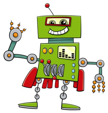 Cartoon robot karakter