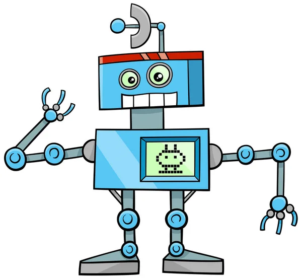 Robot stripfiguur — Stockvector