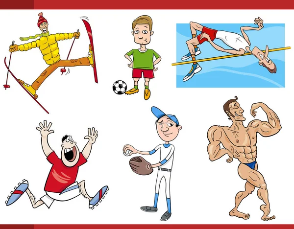 Sporters tekenfilm verzameling — Stockvector