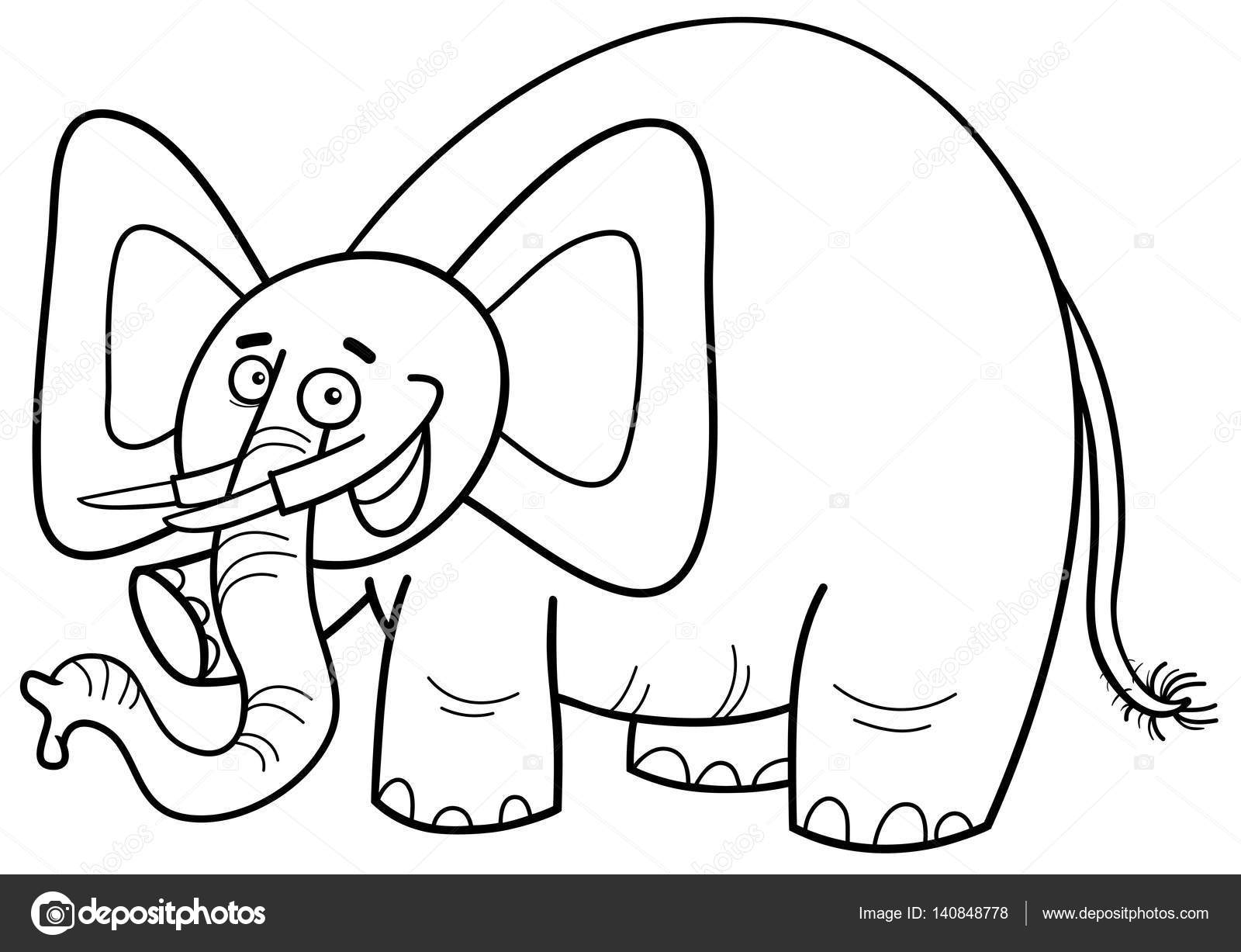 Olifant Karakter Kleurplaat Stockvector Izakowski 140848778