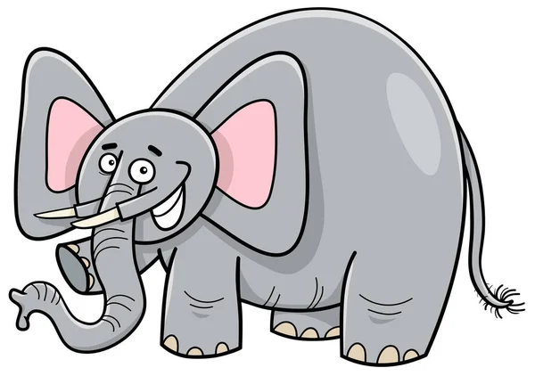 Elefante personaje de dibujos animados — Vector de stock