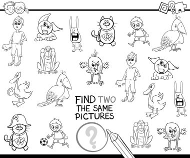 sayfa boyama aynı resimleri bulma