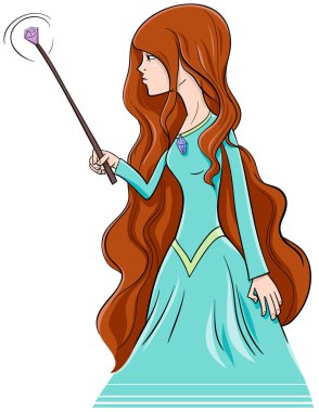 Cadı fantezi karakter çizimi