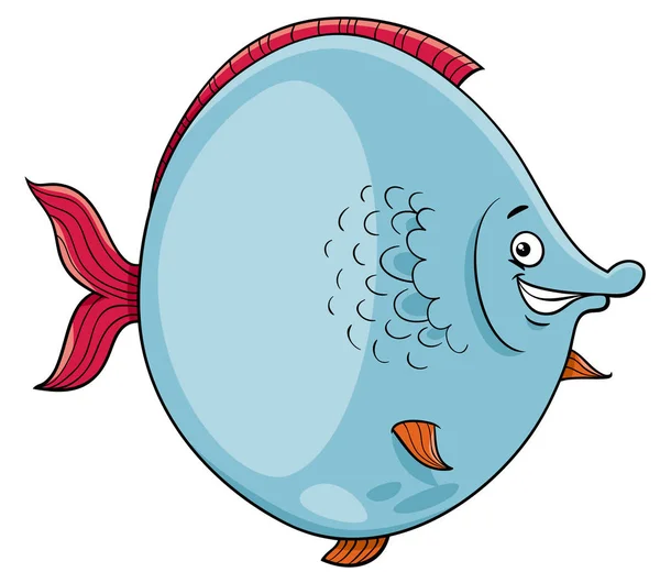 Big fish cartoon character — Stock Vector