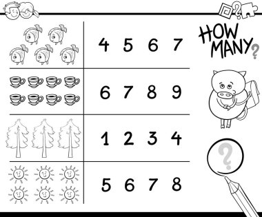 etkinlik sayfa boyama sayma