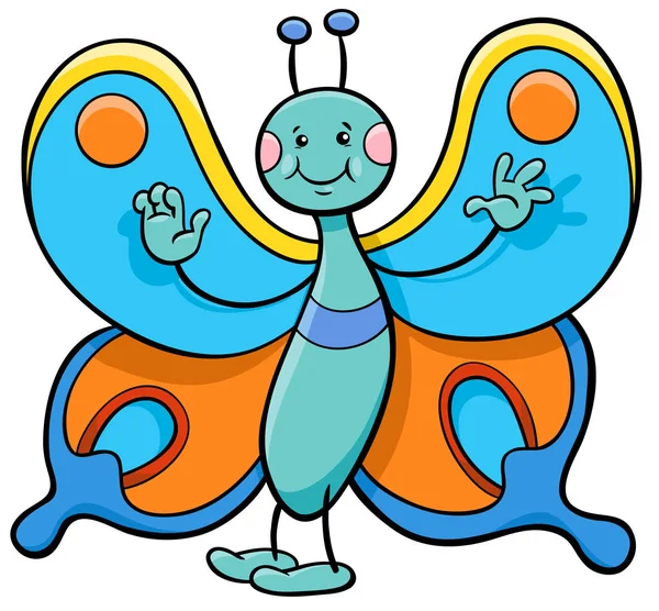 Mariposa personaje de dibujos animados — Archivo Imágenes Vectoriales