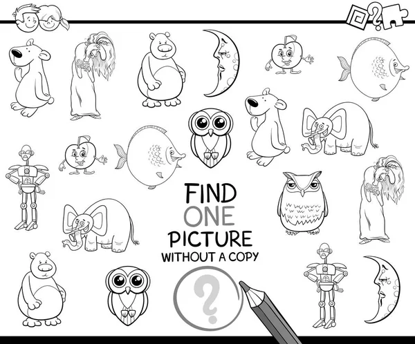 Find picture coloring page — стоковый вектор