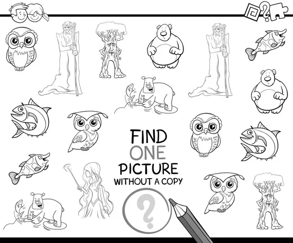 Find single image coloring page — Stock Vector
