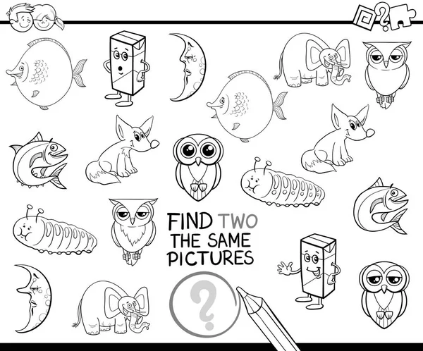 Find the same pictures coloring page — Stock Vector