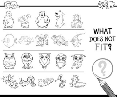 Hatalı eşleşen resim boyama sayfası