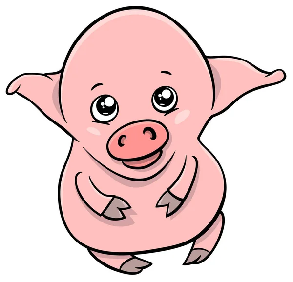 可爱的小猪卡通人物 — 图库矢量图片