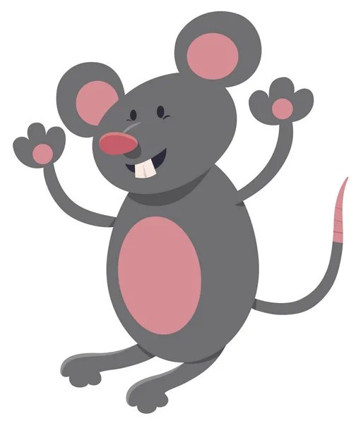 Muis met kaas cartoon illustratie — Stockvector