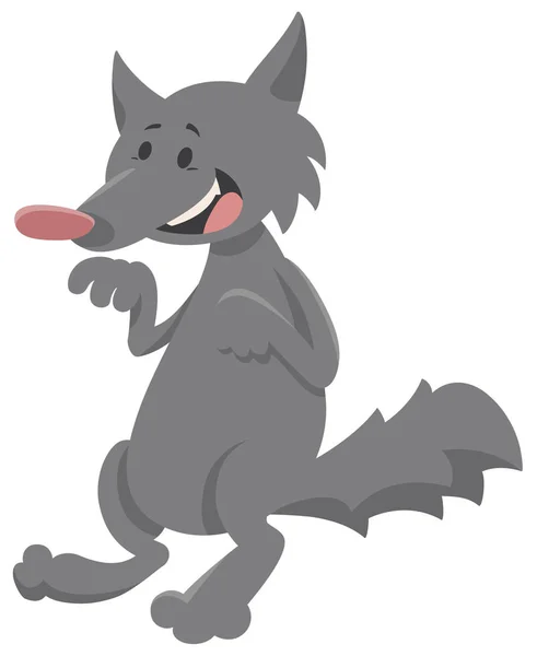 Персонаж мультфильма о волке — стоковый вектор