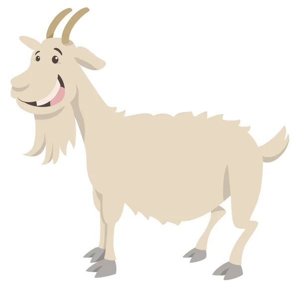 Caprino carácter animal de granja — Vector de stock