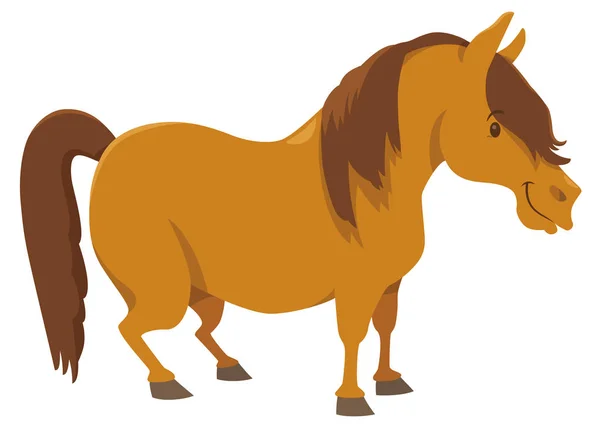 Kuda pony karakter hewan ternak - Stok Vektor