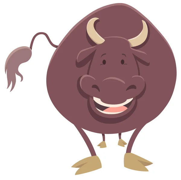 Bull farm animal character — Stock Vector