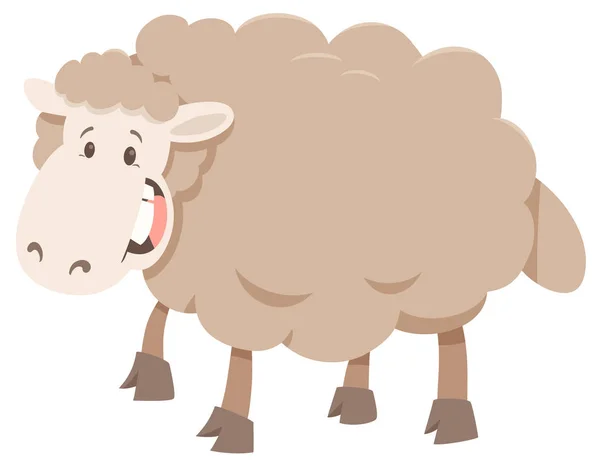 Kreslený ovce postava — Stockový vektor
