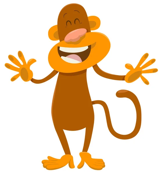 Seriefiguren monkey djur — Stock vektor