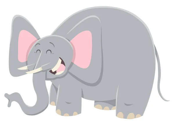 Elefante de dibujos animados personaje animal — Vector de stock