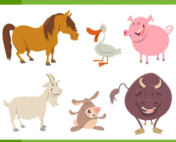 Aranyos farm állatok karakterek beállítása — Stock Vector