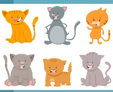 şirin kedi karakter kümesi