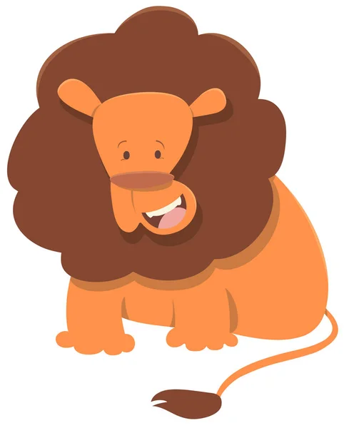 Simpatico personaggio animale leone — Vettoriale Stock
