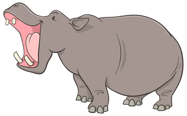Hippopotamus cartoon character — Stock Vector