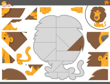 Parçalı bulmaca oyun aslan ile