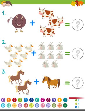 Ayrıca matematik etkinlik hayvanlarla