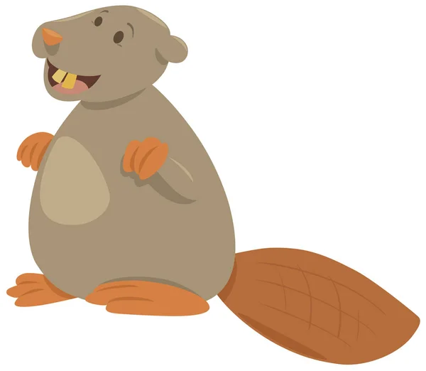 Personaggio animale castoro cartone animato — Vettoriale Stock