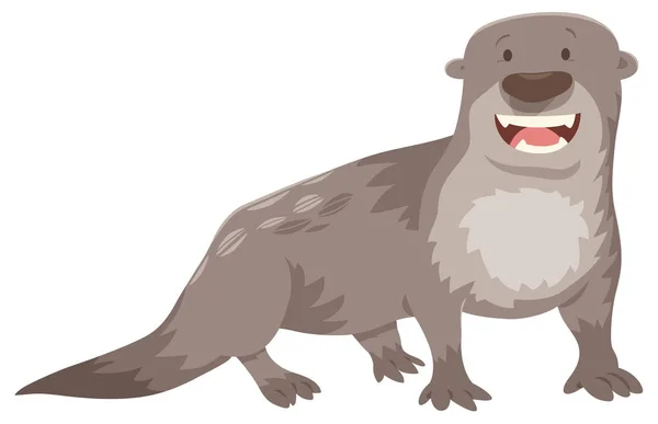 Otter-Zeichentrickfigur — Stockvektor