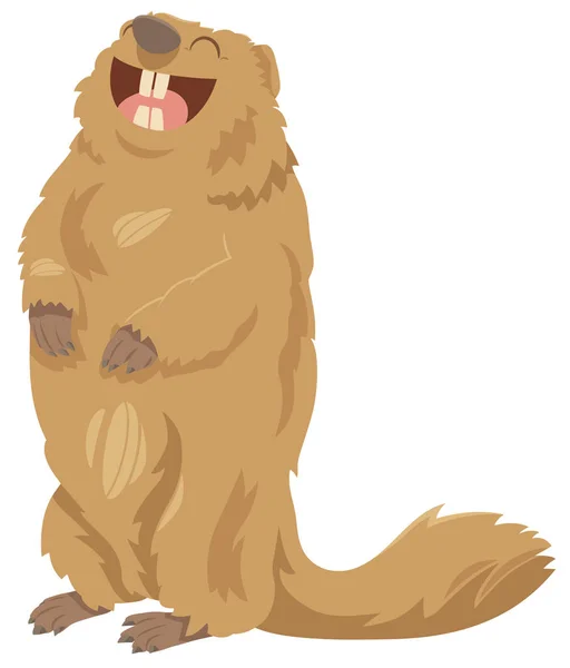 Marmot dierlijke stripfiguur — Stockvector