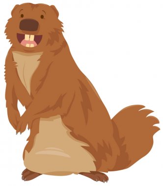 cartoon gopher animal character clipart