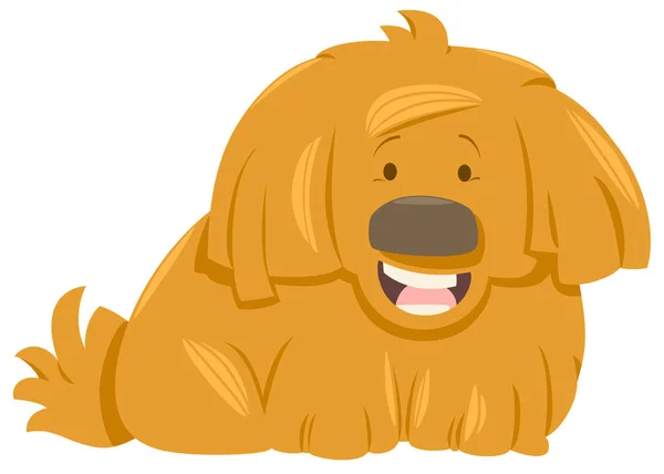 Perro peludo carácter animal — Vector de stock