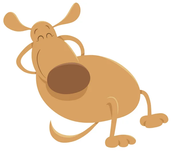 Relaxační pes kreslená postavička — Stockový vektor